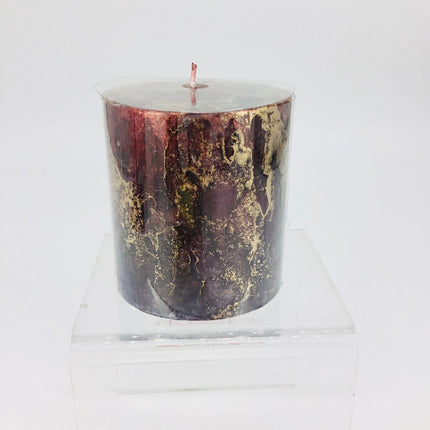 Candle 4" Pillar- Orange/Yellow/Gold