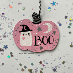 GHOST PUMPKIN ORNAMENT - view 1