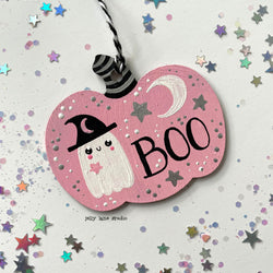 GHOST PUMPKIN ORNAMENT - view 2