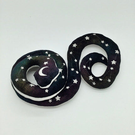 Rainbow Black Constellation Snake Plushie