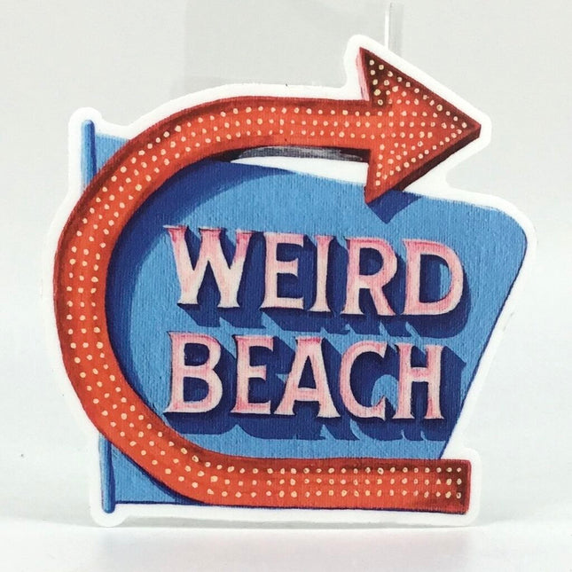 Weird Beach - Vinyl Weirs Beach Sign Sticker