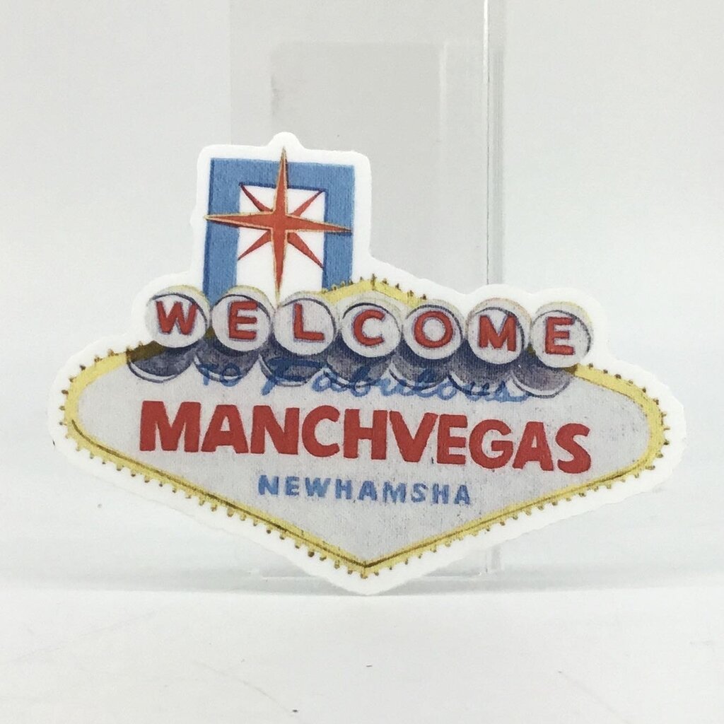 ManchVegas - SMALL Vinyl Manchester NH Vegas Sign Sticker