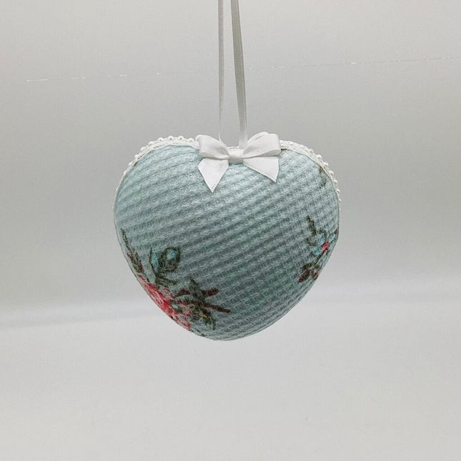 Blue with pink flowers Shatterproof ornament