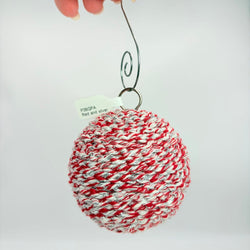 Red and silver sparkle ornament - view 2