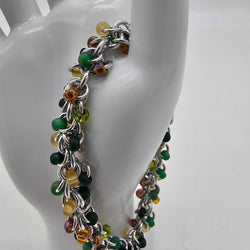 NH Forests Mix Beaded Shaggy Bracelet 8" long, aluminum - view 1