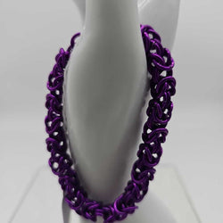 16g Purple Aluminum Byzantine Bracelet 6.5 inch - view 2