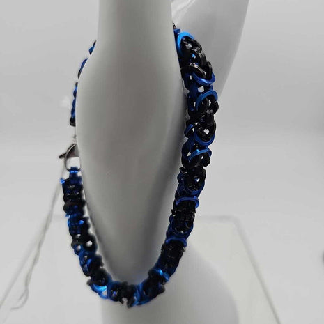 Black Blue Square Byzantine 8 inch