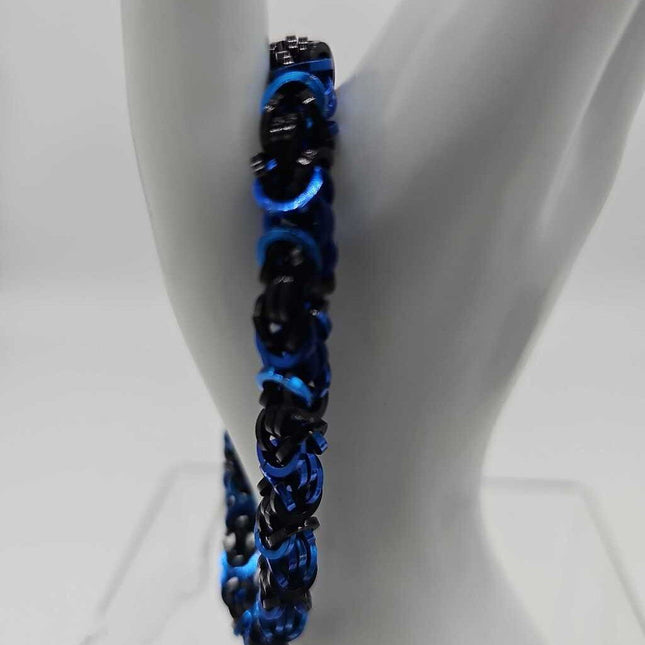 Black Blue Square Byzantine 8 inch