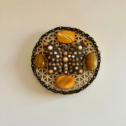 FALL COLOR MAGNETS DECORATED w/ VTG JEWERLY - view 4