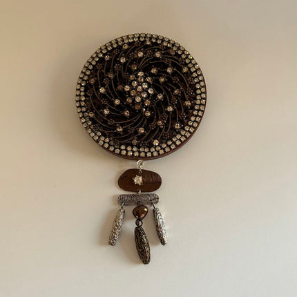 FALL COLOR MAGNETS DECORATED w/ VTG JEWERLY