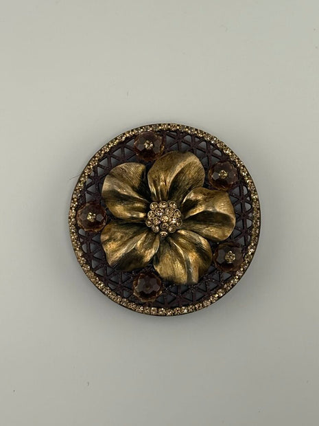 FALL COLOR MAGNETS DECORATED w/ VTG JEWERLY