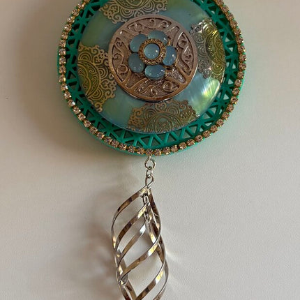 TEAL MAGNET w/SILVER ACCENTS