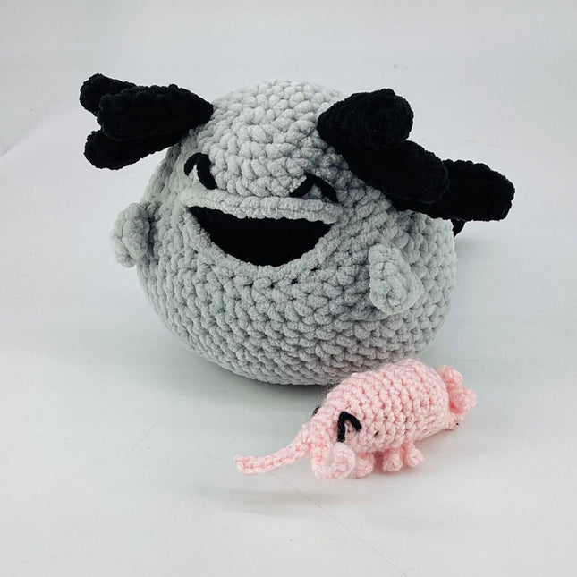 Adele the Chubby Axolotl with Shrimp