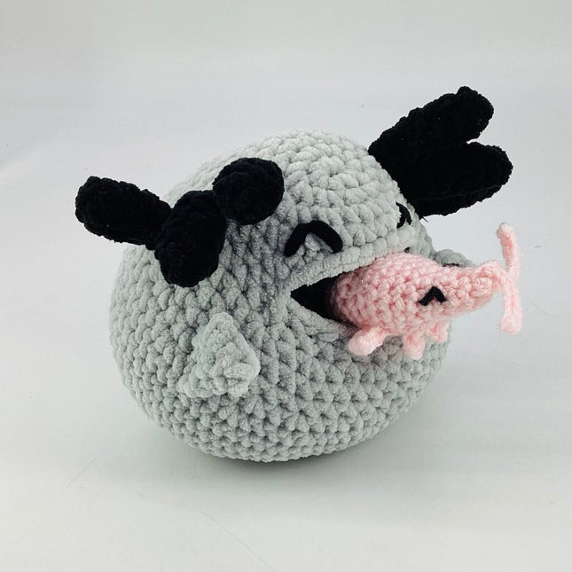 Adele the Chubby Axolotl with Shrimp