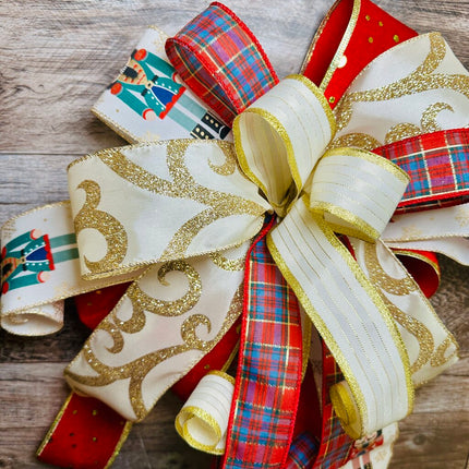 Nutcracker Christmas Holiday Decor Bow