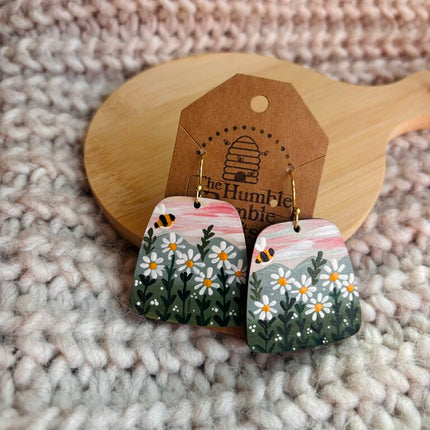 Mountain sunset earrings