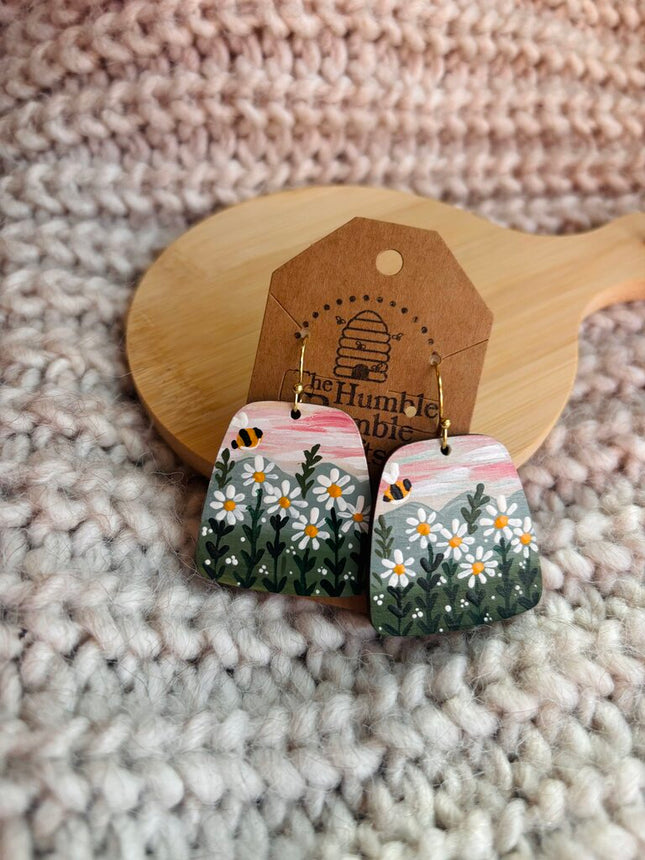 Mountain sunset earrings