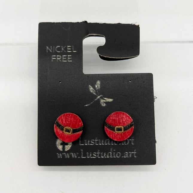 Earrings - Post Santa's belt round