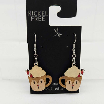 Earrings - Hot Cocoa Reindeer