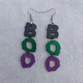 Earrings - BOO Blk/Green/Purp
