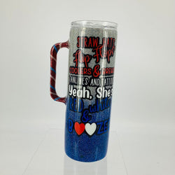 Handled Tumbler-Red White Booze - view 2