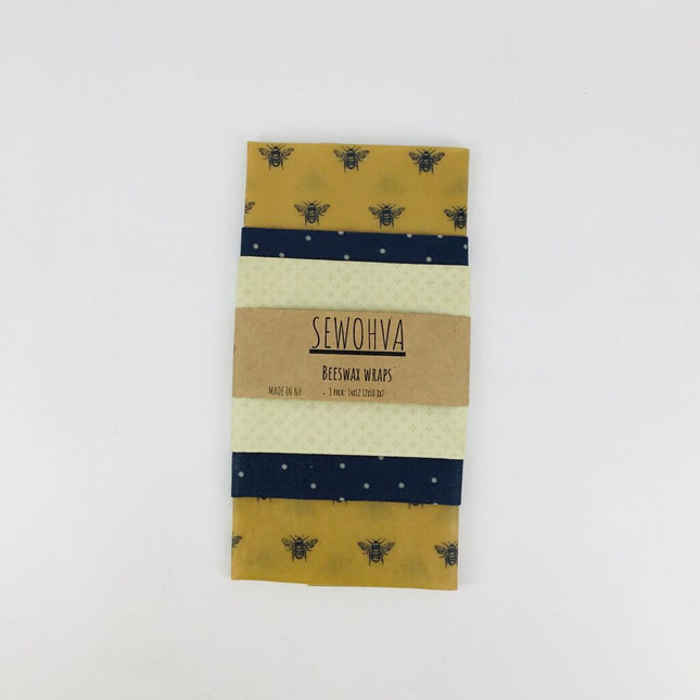 Beeswax Wraps 3 Pack, Neutral Bees