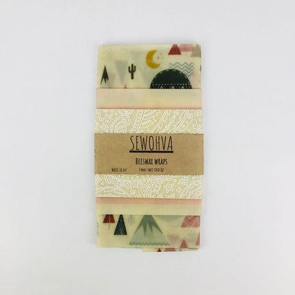 Beeswax Wraps 3 Pack, Mountains
