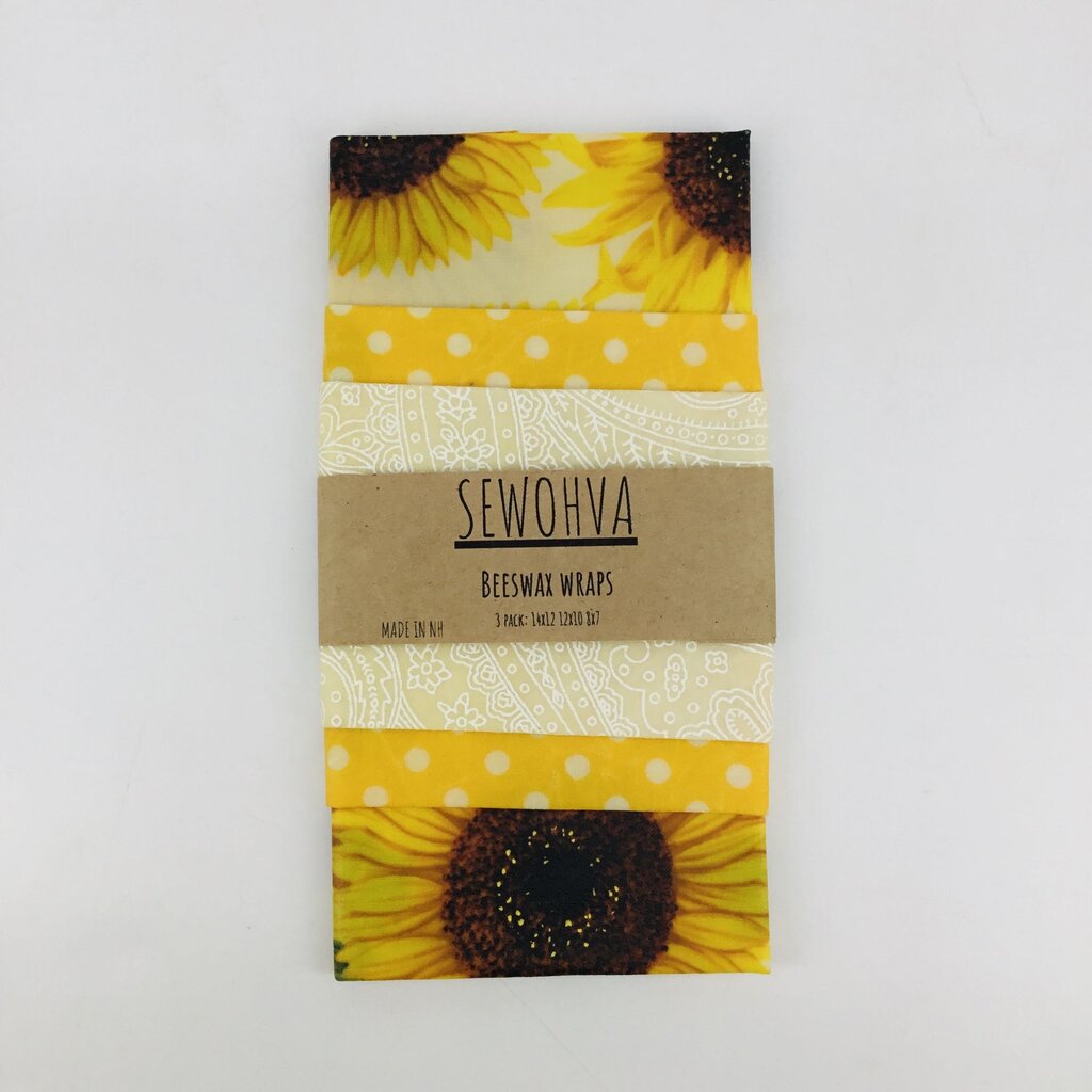 Beeswax Wraps 3 Pack, Sunflowers