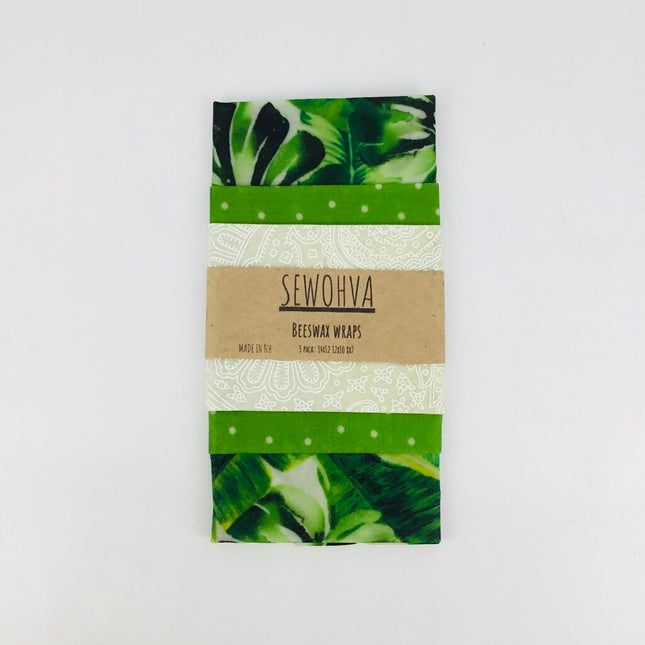 Beeswax Wraps 3 Pack, Monstera