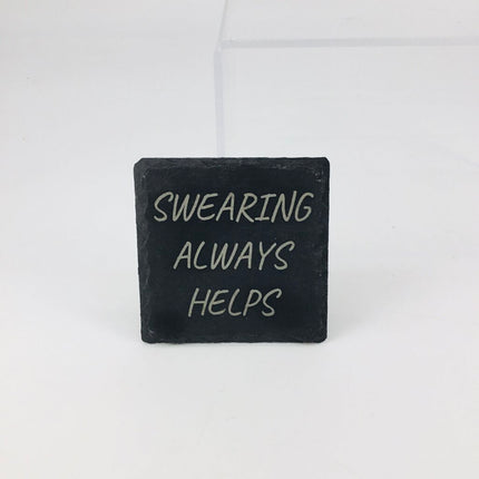 Slate Coaster Square Swearing