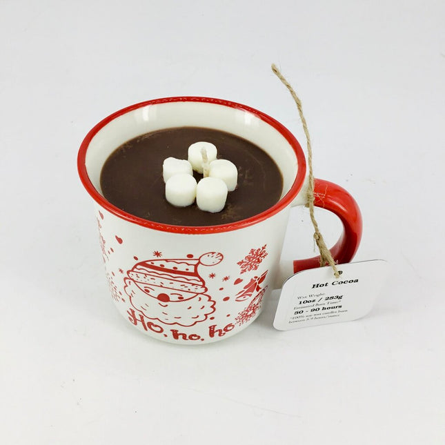 Hot Cocoa - Mug Candle (Santa Hohoho Mug) - 100% Soy Wax