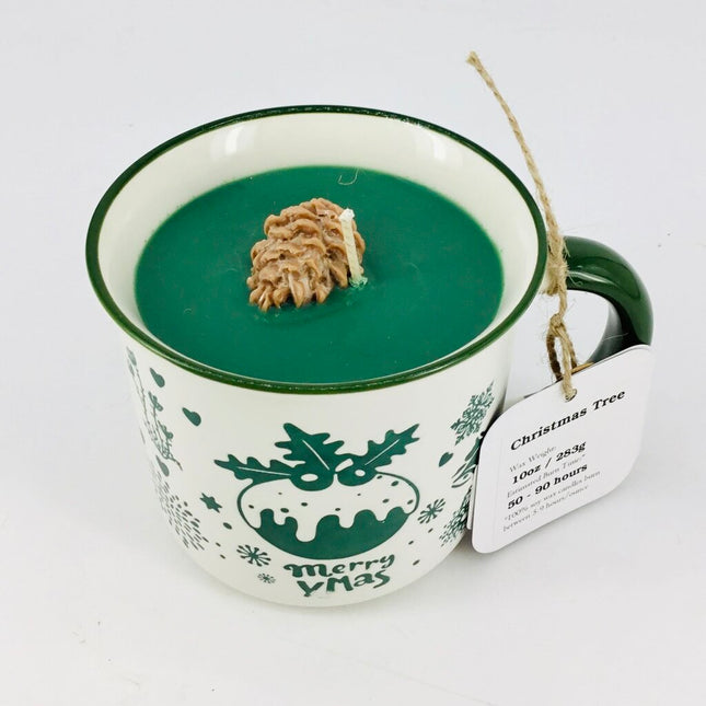 Christmas Tree - Mug Candle (Acorn Ornament Mug) - 100% Soy Wax
