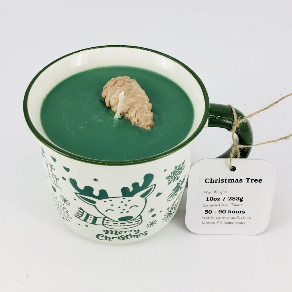 Christmas Tree (Reindeer Camper Mug) - Mug Candle - 100% Soy Wax