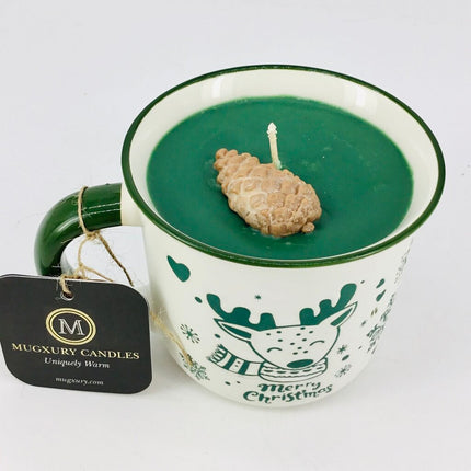 Christmas Tree - Mug Candle (Reindeer Camper Mug) - 100% Soy Wax