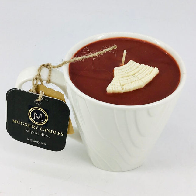 Mahogany and Teak - Mug Candle (Wood Grain Porcelain) - 100% Soy Wax