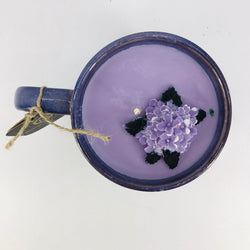 French Lilac (Purple Reactive Glaze Iridescent Mug) - 100% Soy Wax - view 3