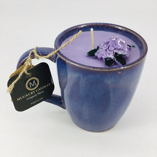 French Lilac - Mug Candle (Purple Reactive Glaze Mug) - 100% Soy Wax