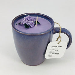 French Lilac (Purple Reactive Glaze Iridescent Mug) - 100% Soy Wax - view 1