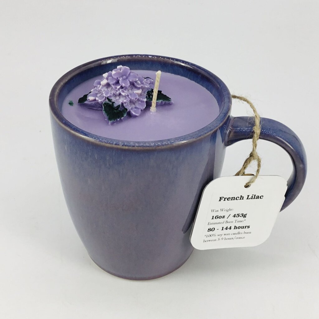 French Lilac (Purple Reactive Glaze Iridescent Mug) - 100% Soy Wax