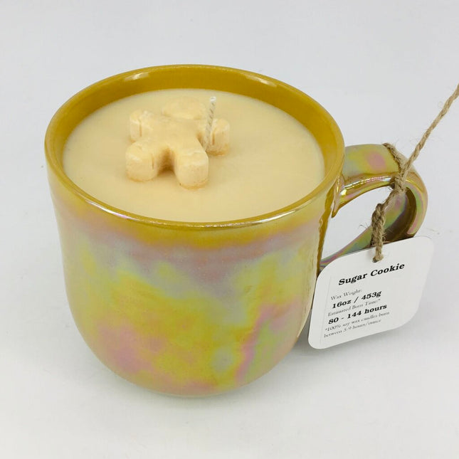Sugar Cookie - Mug Candle (Gold Iridescent Mug) - 100% Soy Wax