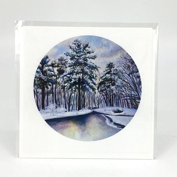 December 26 - Snow Scene Square Greeting Card