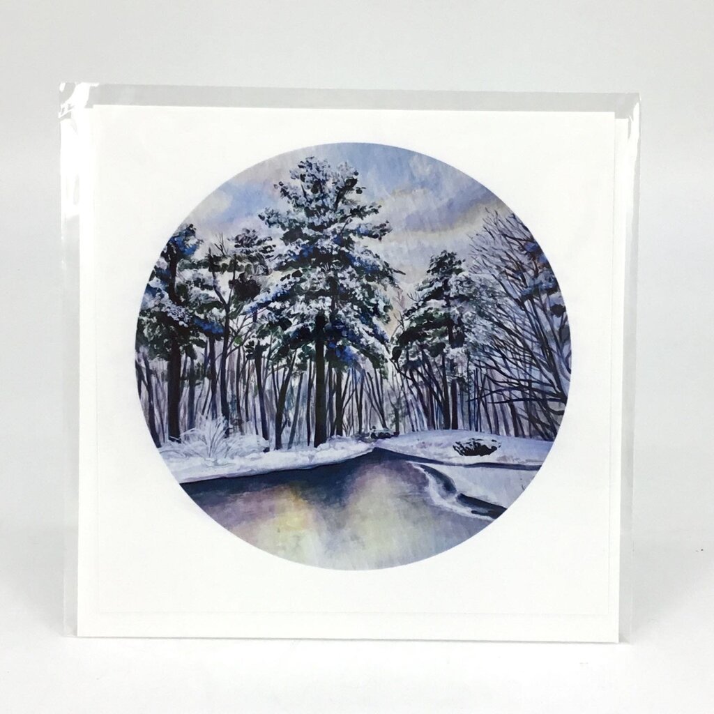 December 26 - Snow Scene Square Greeting Card