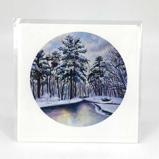 December 26 - Snow Scene Square Greeting Card