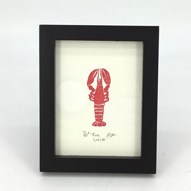 Rock Lobster - Seafood Eraser Art Print FRAMED