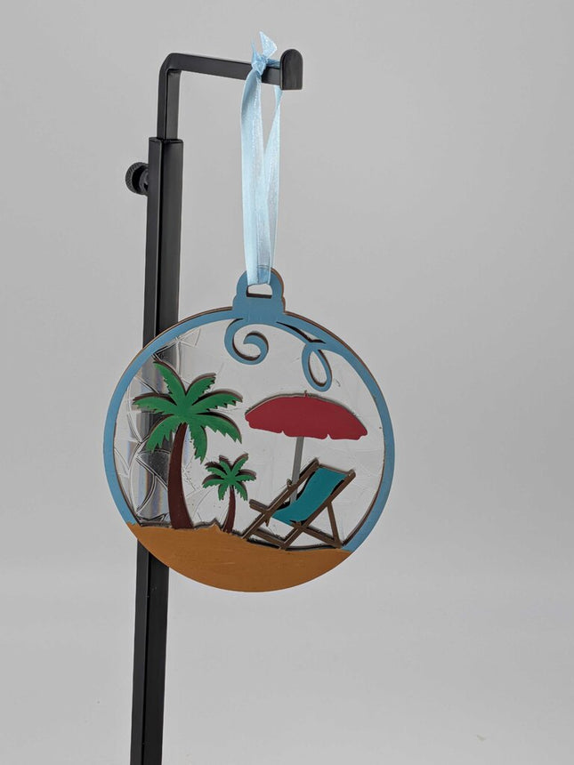 Painted Beach Scene Suncatcher
