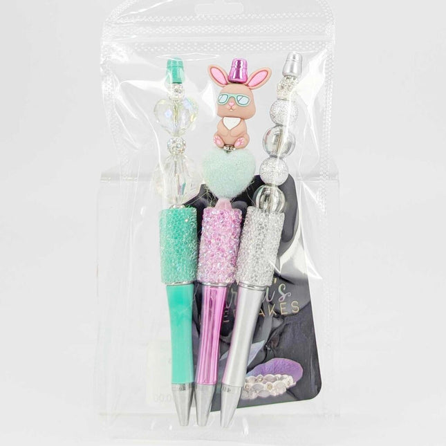 Set of 3 beaded pens