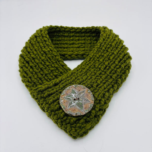 Cowl Big Button Cilantro