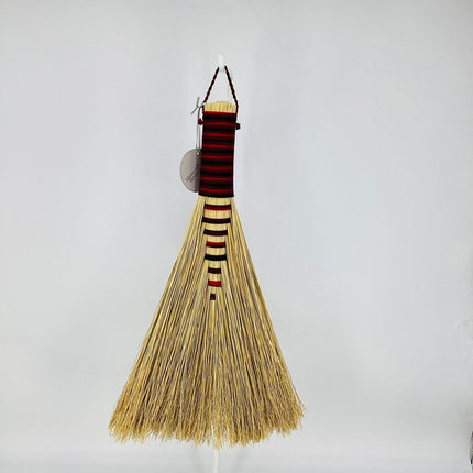 Hawk Tail Whisk Broom, red and black ombre, LH38