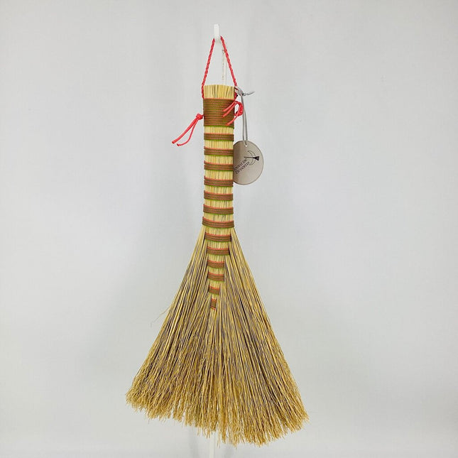 Hawk Tail Whisk Broom, pink and green, LH24