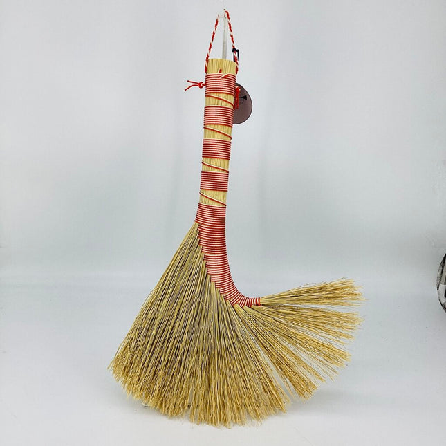 Turkey Wing Whisk Broom, red and white, LT132